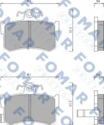 set placute frana,frana disc