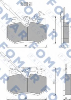 set placute frana,frana disc