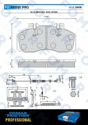 set placute frana,frana disc