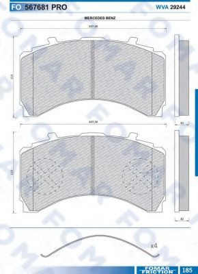 set placute frana,frana disc