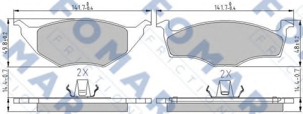 set placute frana,frana disc