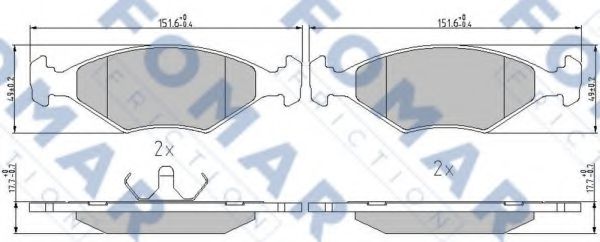 set placute frana,frana disc