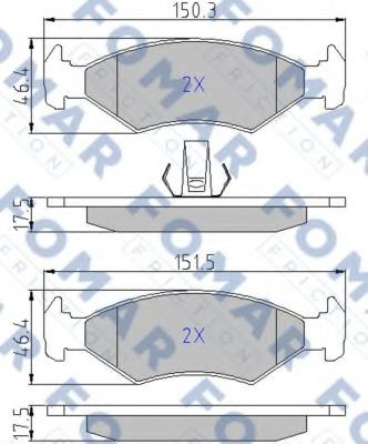 set placute frana,frana disc