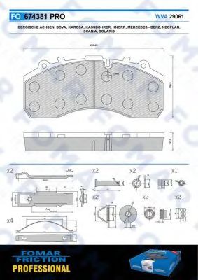 set placute frana,frana disc