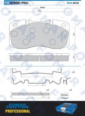 set placute frana,frana disc