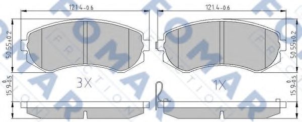 set placute frana,frana disc