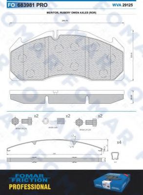 set placute frana,frana disc