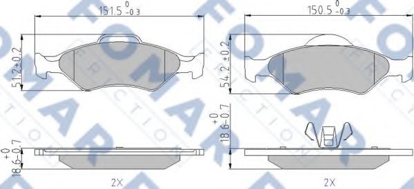 set placute frana,frana disc