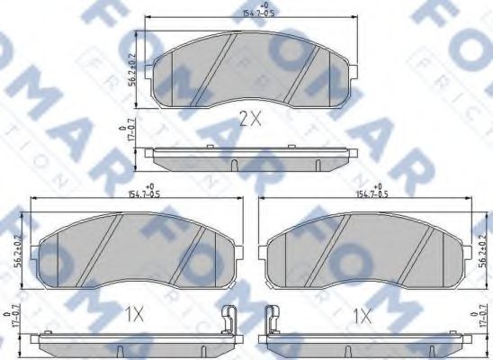 set placute frana,frana disc