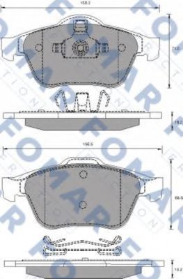 set placute frana,frana disc