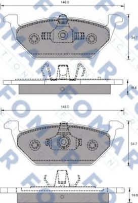 set placute frana,frana disc