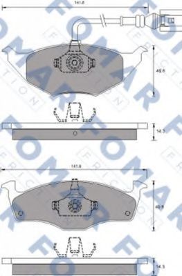 set placute frana,frana disc