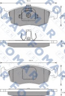 set placute frana,frana disc