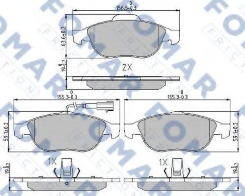 set placute frana,frana disc