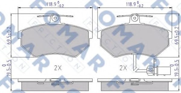 set placute frana,frana disc