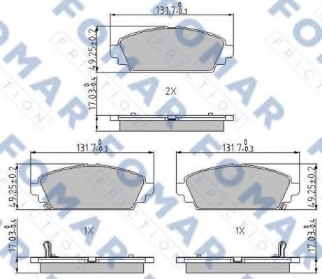 set placute frana,frana disc