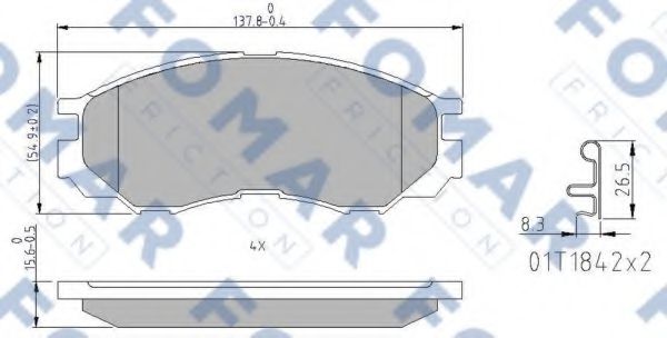 set placute frana,frana disc