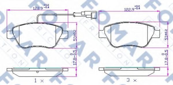 set placute frana,frana disc