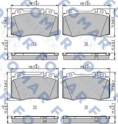 set placute frana,frana disc