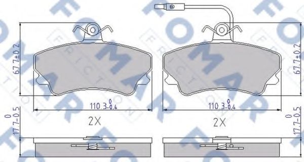 set placute frana,frana disc