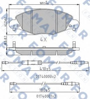 set placute frana,frana disc