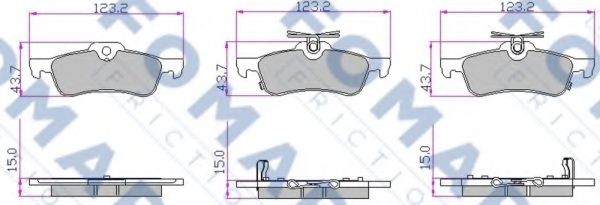 set placute frana,frana disc