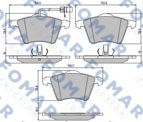 set placute frana,frana disc