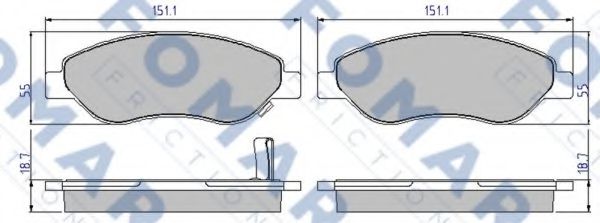 set placute frana,frana disc