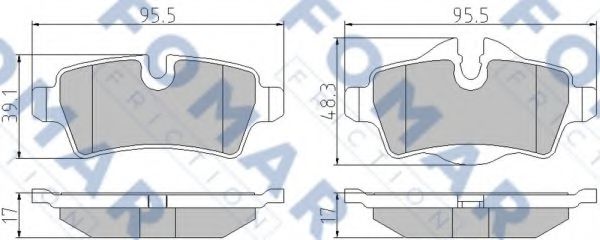 set placute frana,frana disc