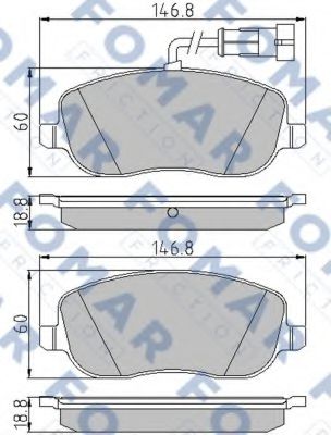 set placute frana,frana disc