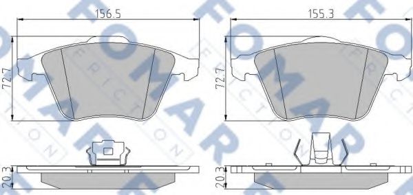 set placute frana,frana disc