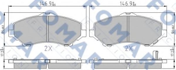 set placute frana,frana disc