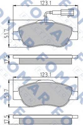 set placute frana,frana disc