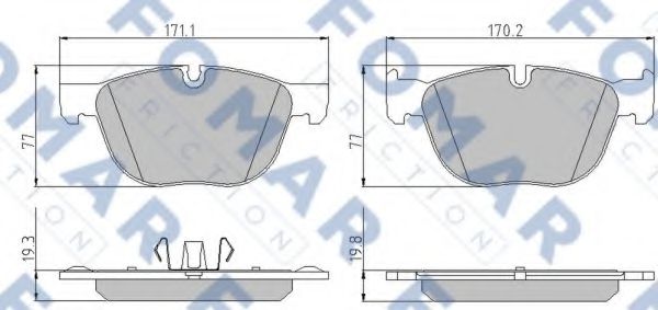 set placute frana,frana disc