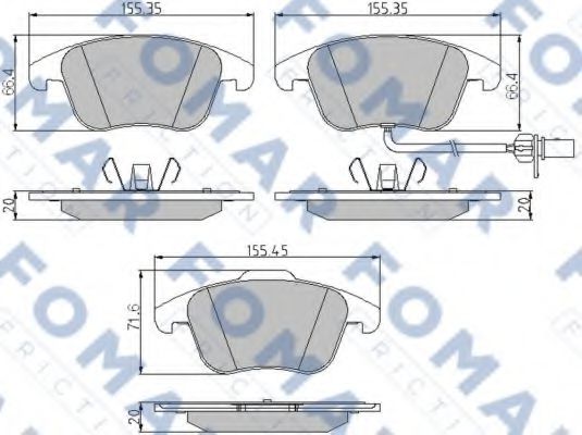 set placute frana,frana disc