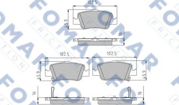 set placute frana,frana disc