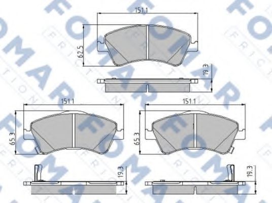 set placute frana,frana disc