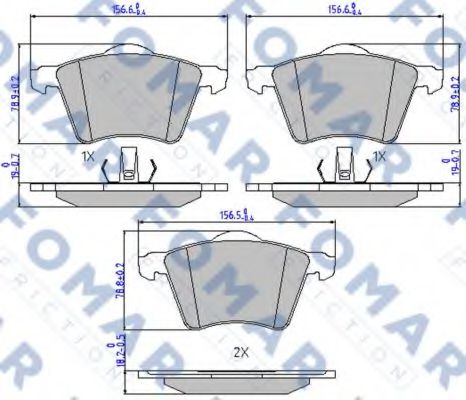 set placute frana,frana disc