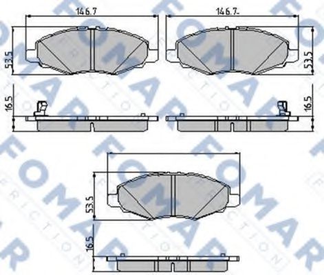 set placute frana,frana disc