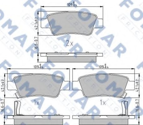 set placute frana,frana disc