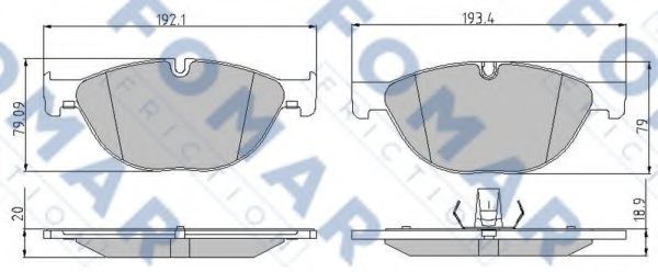 set placute frana,frana disc