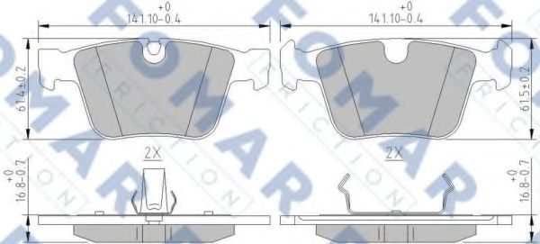 set placute frana,frana disc