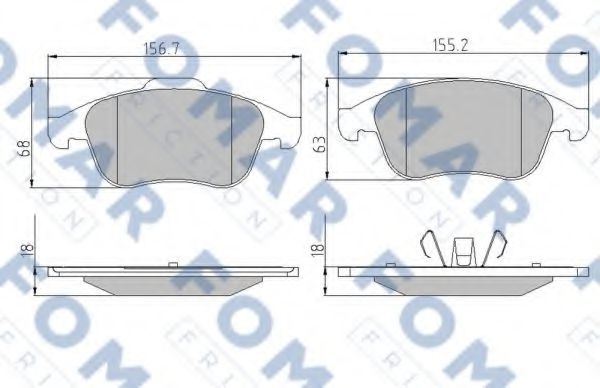 set placute frana,frana disc