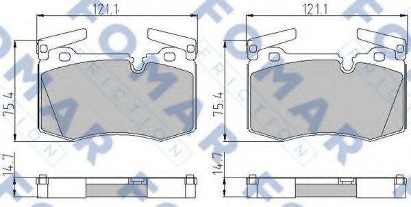 set placute frana,frana disc