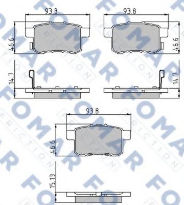 set placute frana,frana disc