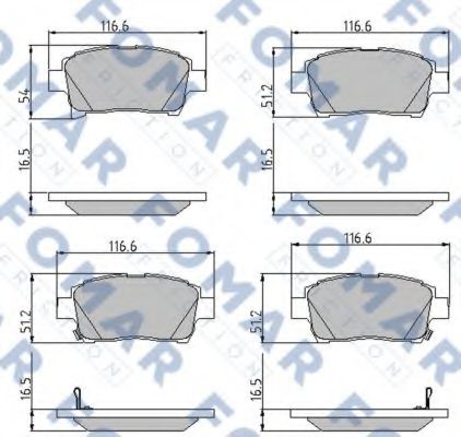 set placute frana,frana disc