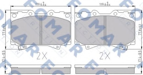 set placute frana,frana disc