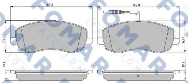 set placute frana,frana disc