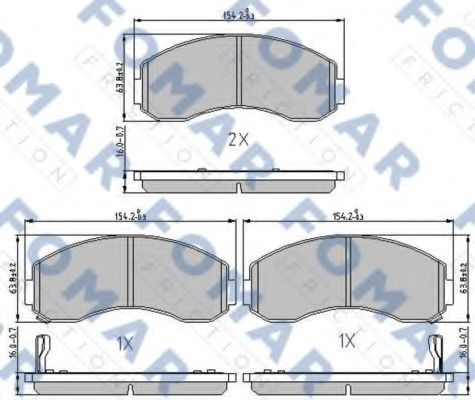 set placute frana,frana disc