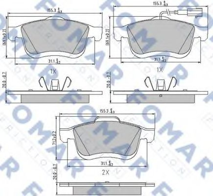 set placute frana,frana disc